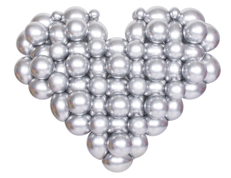 LINK-O-LOON® 6 HEART WITH SILVER REFLEX 