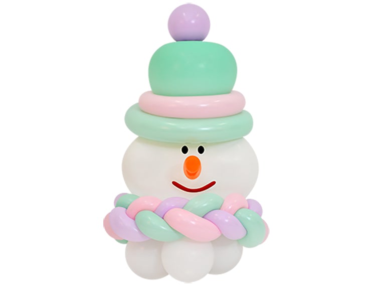 Matte Pastel Mini Snowman 