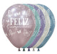 GLOBO REDONDO INFINITY® FELIZ CUMPLEAÑOS MARIPOSAS SILK SURTIDO