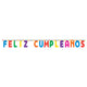 COLORFUL TRIANGLES HAPPY BIRTHDAY LETTER SIGN