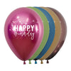 VIBRANT HAPPY BIRTHDAY ROUND LATEX BALLOONS
