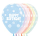 GLOBO REDONDO INFINITY® HAPPY BIRTHDAY CANDY PASTEL MATE SURTIDO