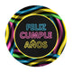 FLUORESCENT HAPPY BIRTHDAY PLATE