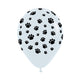 FASHION WHITE PAW PRINTS INFINITY® ROUND LATEX BALLOONS