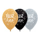 GLOBO REDONDO INFINITY® FELIZ AÑO ESTRELLAS