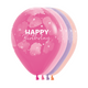 GLOBO REDONDO INFINITY® HAPPY BIRTHDAY FIESTA ACUARELA FASHION SURTIDO