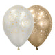 SILK ASSORTED GOLD PARTY INFINITY® ROUND LATEX BALLOONS