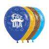 FASHION ASSORTED MOUSTACHE PARTY FELIZ DIA INFINITY® ROUND LATEX BALLOONS