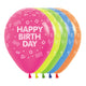 GLOBO REDONDO INFINITY® HAPPY BIRTHDAY FLUORESCENTE NEON SURTIDO