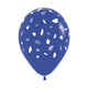 FASHION ASSORTED BLUE TERRAZZO INFINITY® ROUND LATEX BALLOONS