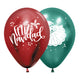 HAPPY SANTA MERRY CHRISTMAS ROUND LATEX BALLOONS