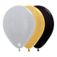 GLOBO REDONDO SATIN Y METAL SURTIDO DELUXE