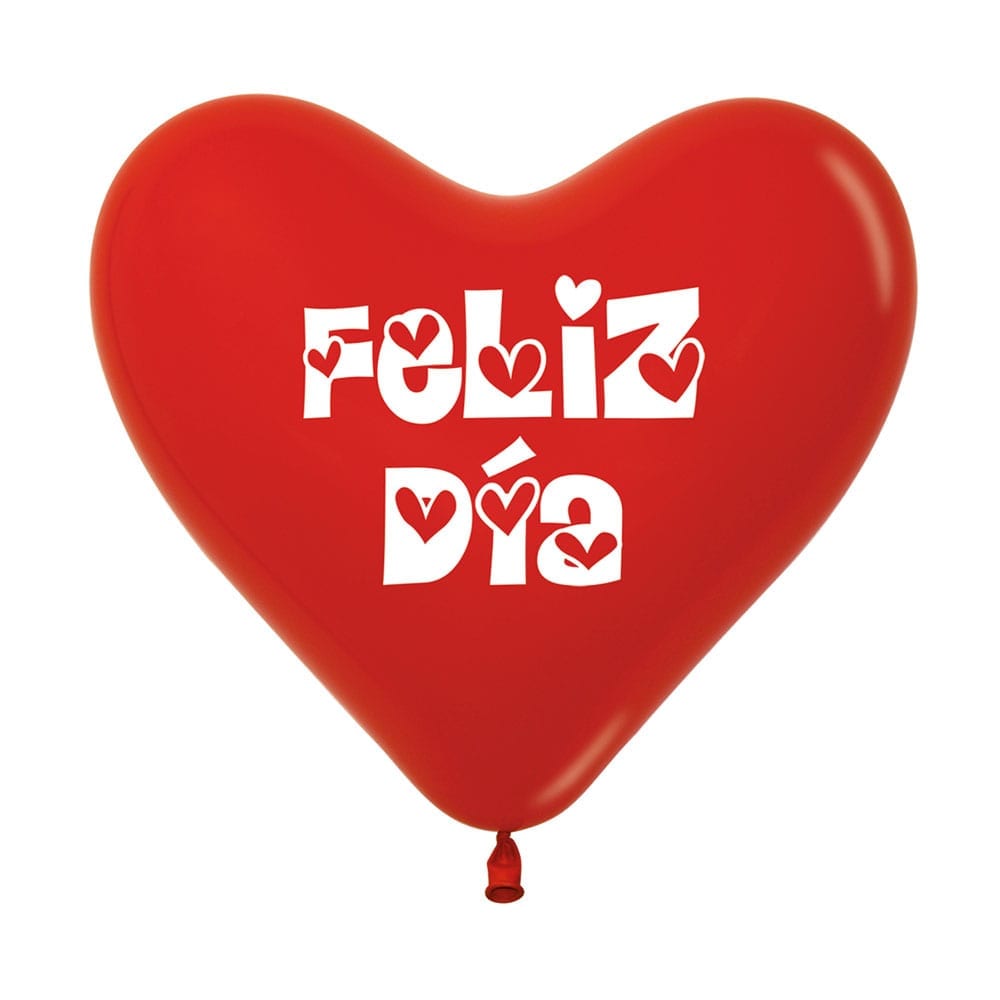 Latex Party Balloon Heart 2 Sides Happy Day Fashion Red 