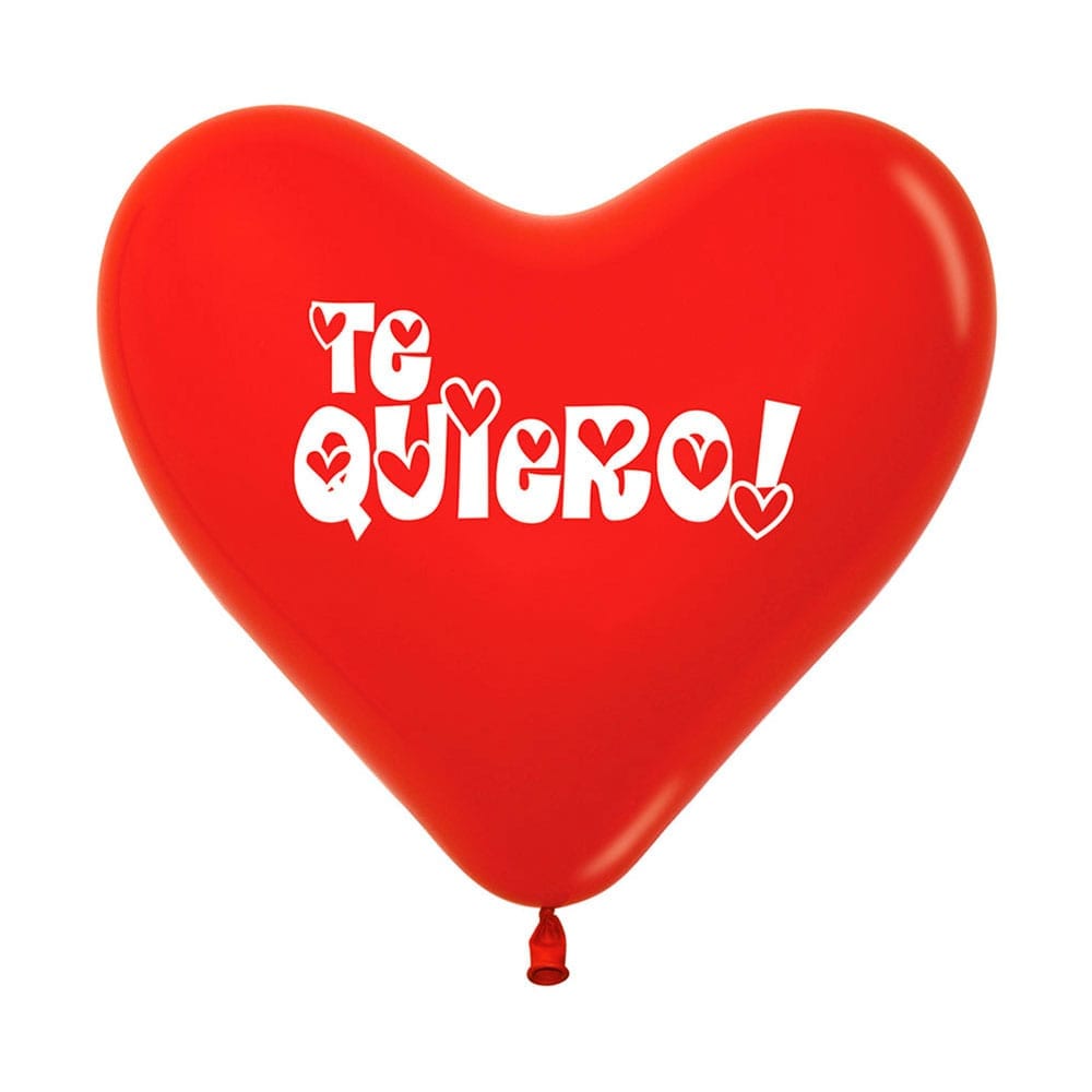 2-SIDED HEART LATEX PARTY BALLOON I LOVE YOU FASHION RED | SEMPERTEX ...