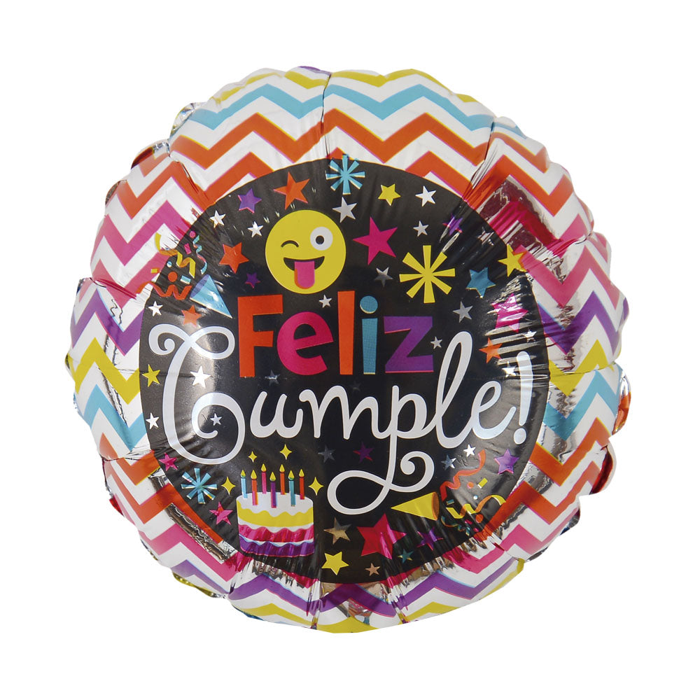 METALLIC BALLOON HAPPY BIRTHDAY HAPPY FACE | DISPOSABLES | SEMPERTEX ...