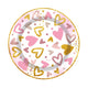 PLATO METALIZADO CORAZONES BRILLANTES