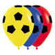 FASHION TRICOLOR ASSORTED SOCCER BALL INFINITY® ROUND LATEX BALLOONS