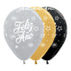 SATIN AND METAL DELUXE ASSORTED STARS HAPPY NEW YEAR INFINITY® ROUND LATEX BALLOONS