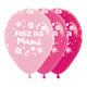 GLOBO REDONDO INFINITY® FELIZ DIA MAMI FLORES FASHION SURTIDO ROSA SILVESTRE