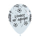 FASHION WHITE SOCCER MESSAGES INFINITY® ROUND LATEX BALLOONS