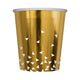 VASO TRIANGULOS DORADO MATE
