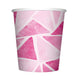 VASO TRIANGULOS ROSADOS
